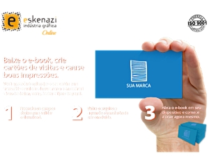 Estudo de caso Eskenazi: landing page da gráfica online para cartões de visita