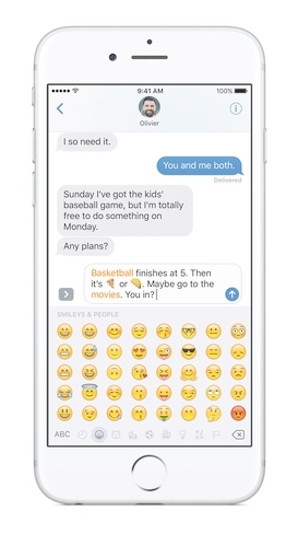 Emojis no lugar de palavras no iPhone