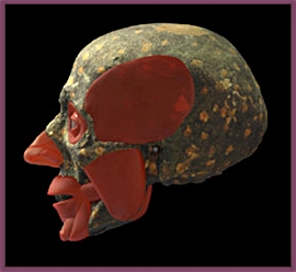 Etapa do processo de reconstrução facial forense com a ajuda da impressão 3D