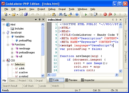 Codelobster PHP editor
