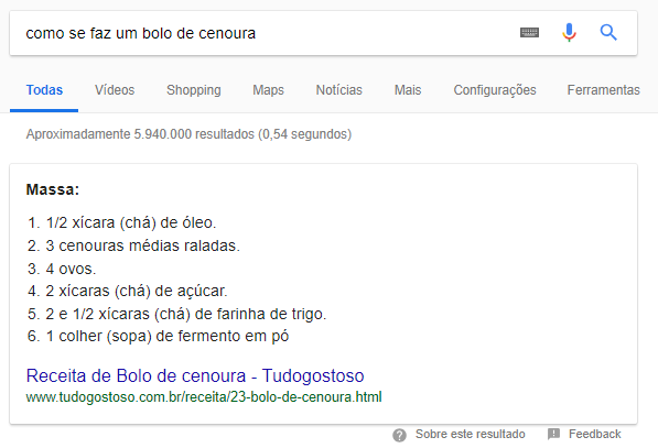 snippet do google