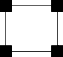 Símbolo padrão usado para a identificação da gravação e reprodução quadrafônicas.