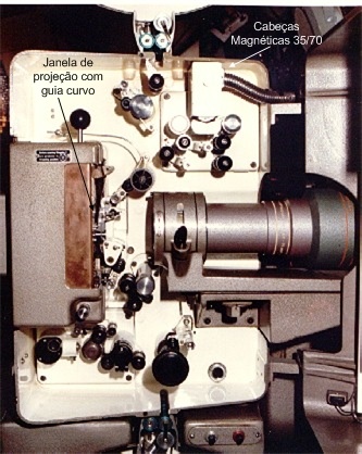 Detalhes do corpo do Philips DP-70, mostrando algumas das bases do Incol 70/35.